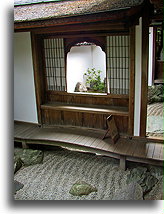 Ganek w Daisen-in::Swiatynia Daisen-in w Kioto, Japonia::
