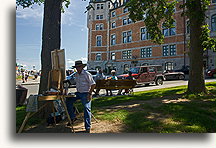 Zatłoczone miasto Quebec City::Quebec City, Quebec, Kanada::