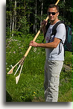 Dzida do polowania na łososie::Gaspe, Quebec, Kanada::