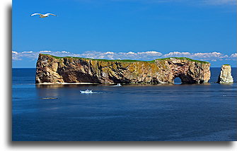 Percé Rock::Gaspe, Quebec, Kanada::