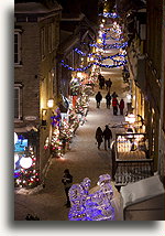 Rue du Petit-Champlain zimą #3::Quebec City, Québec, Kanada::
