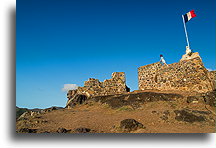 Ruiny fortu::Fort St. Louis, Saint Martin, Karaiby::