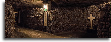 Ściany kości::Katakumby, Paryż, Francja::