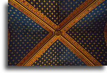Strop dolnej kaplicy::Sainte-Chapelle, Paryż, Francja::