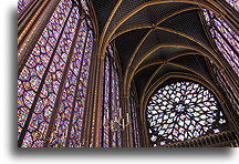 Rozeta::Sainte-Chapelle, Paryż, Francja::
