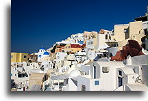 Domy w Oia::Oia, Santorini, Grecja::