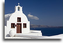 Biała kaplica::Oia, Santorini, Grecja::
