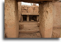 Decorated Altar::Mnajdra, Malta::