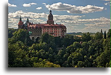 Widok z południa::Zamek Książ, Polska::