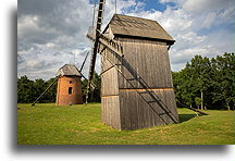 Wiatrak typu Paltrak::Wielkopolski Park Etnograficzny, Wielkopolska, Polska::
