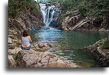 Przy wodospadzie::Big Rock Falls, Belize::