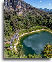 Turkusowy cenote::Chinkultic, Meksyk::
