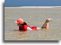 Płytka laguna::Wyspa Holbox, Quintana Roo, Meksyk::