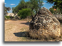 Border Post::Mineral de Pozos. Guanajuato. Meksyk::