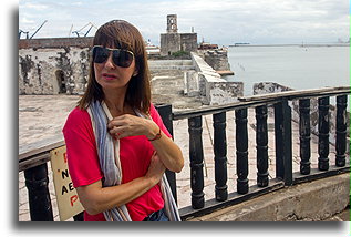 Widok z wieży::Fort San Juan de Ulua, Veracruz, Meksyk::