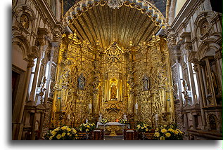 Złocony ołtarz::San Luis Potosi, Meksyk::