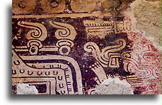 Fresk Zapoteków #2::San Pablo Villa de Mitla, Oaxaca, Meksyk::