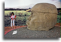 Zapotes Monument Q::Santiago Tuxtla, Veracruz, Meksyk::