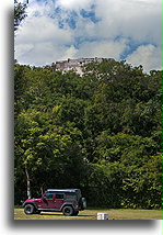 Obozowisko w sąsiedztwie ruin::Uxmal, Jukatan, Meksyk::