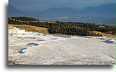 Suche tarasy trawertynowe::Pamukkale, Turcja::