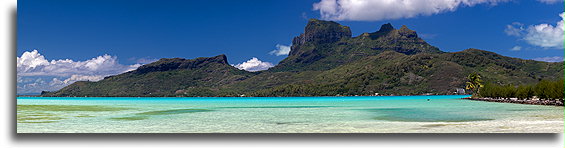 Widok z lotniska::Bora Bora, Polinezja Francuska::