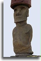 Statua z Anakena::Wyspa Wielkanocna::