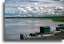 Rzeka Yukon w Circle::Alaska, Stany Zjednoczone::