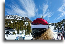Czerwony kask::Mammoth, Kalifornia, USA::