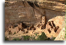 Dom kwadratowej wieży::Mesa Verde, Kolorado, USA::