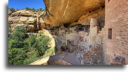 Widok pałacu w klifie #3::Mesa Verde, Kolorado, USA::
