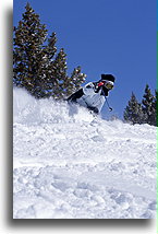 W dół trasą Siberia Bowl::Vail, Kolorado, USA::