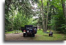 Chłodny poranek::Jezioro Brevort. Michigan, USA::