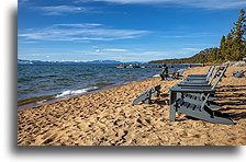 Po nartach w Heavenly::Jezioro Tahoe, Nevada, USA::