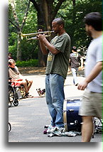 Człowiek z trąbką::Central Park, Nowy Jork, USA::