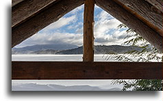 Widok na jezioro Placid::Lake Placid, Nowy Jork, USA::
