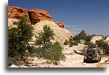 Szlak 4x4 w rejonie Igieł::Rejon Igieł w Canyonlands, Utah, USA::